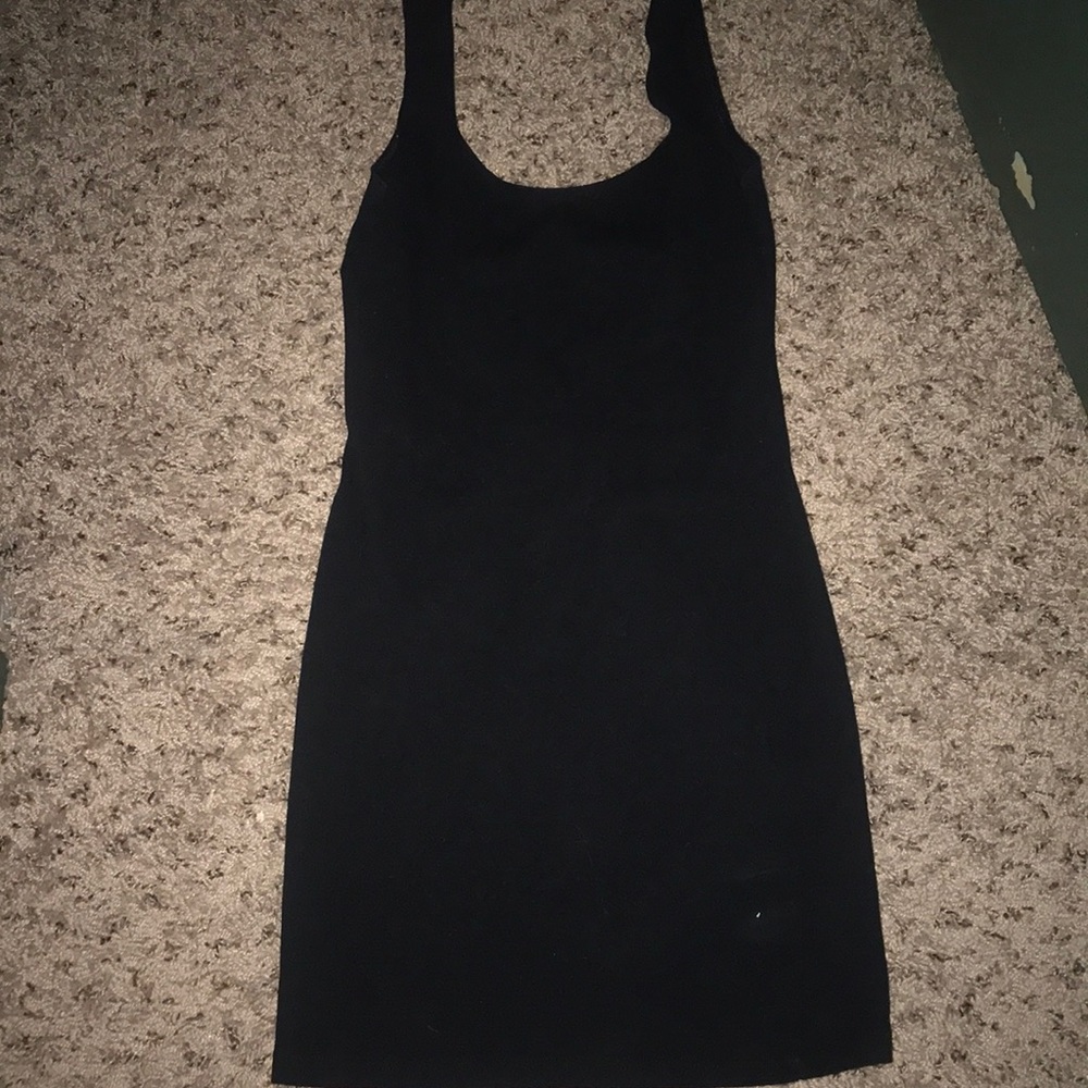Plain black dress